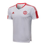 Camiseta De Entrenamiento Manchester United 2021/22, Blanco & Rayas Rojo