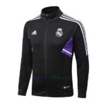 Veste de foot Real Madrid Col Montant 2022/23 Kit noir veste