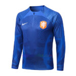 Maillot Pays-Bas Demi Zippé Kit 2022/23 bleu 2 veste